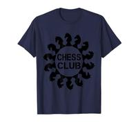 Chess Club Logo Design - Knight Chess Pieces Circle Graphic T-Shirt