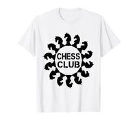 Chess Club Logo Design - Knight Chess Pieces Circle Graphic Value Graphic T-Shirt, Men, White, M