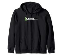 Chess.com Classic Logo Online Chess Site Fan T-Shirt - Dark Zip Hoodie