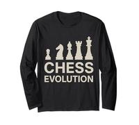 Chess Evolution Pawn to King Progression Board Game Player Long Sleeve T-Shirt