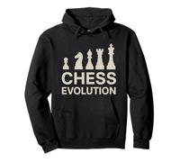 Chess Evolution Pawn to King Progression Board Game Player Pullover Hoodie