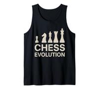 Chess Evolution Pawn to King Progression Board Game Player Tank Top