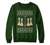 Chess Fairisle Ugly Christmas Sweatshirt, Funny & Unique Christmas Sweater, Xmas Jumper Gifts for Board Game Players, Simple Present For Men and Women, Easy Gift Idea, S, Bottle