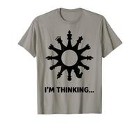 Chess Figures in Circle I'm Thinking Chess Game T-Shirt