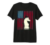 Chess Flag USA Horse Grand Master Matt King Strategy Premium T-Shirt