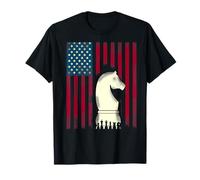 Chess Flag USA Horse Grand Master Matt King Strategy T-Shirt