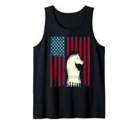 Chess Flag USA Horse Grand Master Matt King Strategy Tank Top