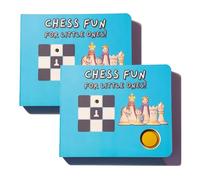 Chess Fun for Little O-nes Book - 2Pcs Interactive ChessBook, Fun Educational Learning Chess Game with Lights to Show How It Moves & Sing-Song Poem for Ages 1-7, Beginners Learning Strategy Board Game