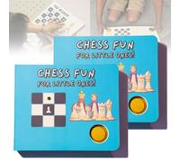 Chess Fun for Little Ones, Interactive Chess Book for Children, Learn to Play Strategy Board Games for Beginners Learning to Rules, Strategies, Gambits, Fun Colourful LED Button Light up Book(2PCS)