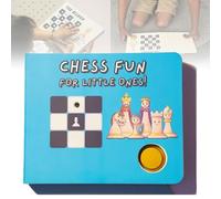 Chess Fun for Little Ones, Interactive Chess Book for Children, Learn to Play Strategy Board Games for Beginners Learning to Rules, Strategies, Gambits, Fun Colourful LED Button Light up Book(1PC)