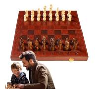 Chess Game Set | Educational Board Game with Chess Pieces - Folding Board, Family Fun Toys for Tournament Professional Beginner