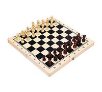 Chess Game Solid Wood Folding Chess Set, Professional International Chess Board with Pieces, Compact Design for Entertainment