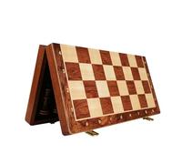 Chess Games 15" Folding Wood Chess Set With Storage Tournament-Size Portable Chess Board For Adults Travel Gifts