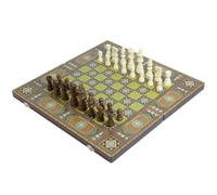 Chess Games 3 In 1 Beautiful Handcrafted Wooden Chess Set With Wooden International Board And Handcrafted Chess Pieces Gift Idea Products(Gelb,39cm)