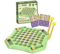 Chess Games, Cartoon Animal Flip Memory Game with 52 Holes, Plastic Chess Board Game with 58 Round and 2 Turning Pens, Educational Board Games for Kindergarten Gathering