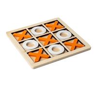 Chess Games Wooden Board Tic Tac Toe Game XO Table Toy Classical Family Children Puzzle Game Educational Toys(Orange)