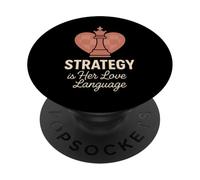 Chess Girl Checkmate Like a Girl Queen Strategy Power PopSockets Adhesive PopGrip