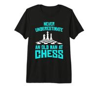 Chess Grandmaster Never Underestimate an Old Man At Chess Premium T-Shirt