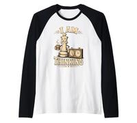Chess I Am Thinking Coffee Chess Clock Raglan Baseball Tee