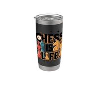 Chess is Life Master Player Lover Teacher Expert Quote Stainless Steel Insulated Tumbler