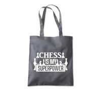 Chess is My Superpower Tote Shopping Bag 10 Litres Capacity 42 x 38cm