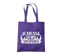 Chess is My Superpower Tote Shopping Bag 10 Litres Capacity 42 x 38cm