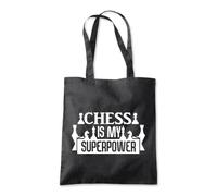 Chess is My Superpower Tote Shopping Bag 10 Litres Capacity 42 x 38cm
