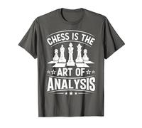 Chess is The Art of Analysis T-Shirt, Men, Asphalt Grey, Medium