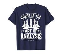 Chess is The Art of Analysis T-Shirt, Men, Navy Blue, X-Large