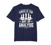 Chess is The Art of Analysis T-Shirt, Men's Big and Tall, Navy Blue, 2X Tall