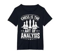 Chess is The Art of Analysis T-Shirt, Women's Plus, Black, 3X