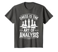 Chess is The Art of Analysis T-Shirt, Youth, Asphalt Grey, X-Small