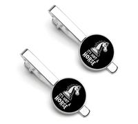 Chess Its Not A Horse Men's Tie Clips Necktie Bar Pinch Clip Set of 2 Formal Business Wedding Accessories