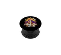 Chess King Fox Crown Knight Pawn Royal Strategy Cartoon Art PopSockets Adhesive PopGrip