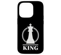 Chess King Minimal Royal Strategy Emblem for Players Design Case for iPhone 14 Pro