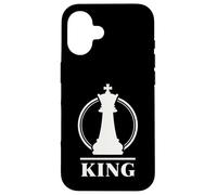Chess King Minimal Royal Strategy Emblem for Players Design Case for iPhone 16