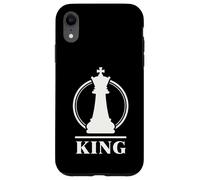 Chess King Minimal Royal Strategy Emblem for Players Design Case for iPhone XR