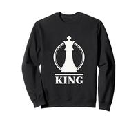 Chess King Minimal Royal Strategy Emblem for Players Design Sweatshirt