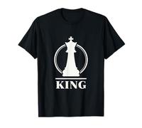 Chess King Minimal Royal Strategy Emblem for Players Design T-Shirt