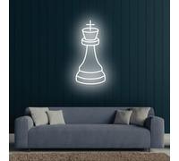 Chess King neon Sign, Chess Club led Light Signs for Home Decor, Chessman Sign