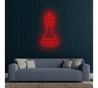 Chess King neon Sign, Chess Club led Light Signs for Home Decor, Chessman Sign