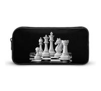 Chess King Queen Knight Cute Pencil Case Portable Cosmetic Bag | Lightweight Pencil Organizer,Pen Pouch for Home Travel Office