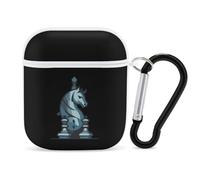 Chess King Queen Knight Earphone Case Cover Compatible with AirPods 1&2 Shockproof Bluetooth Headset Case White-style