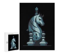 Chess King Queen Knight Jigsaw Puzzles for Adults 500 PCS Wooden Puzzles Unique Puzzle Gifts