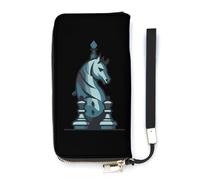 Chess King Queen Knight Slim Wallet for Women Long Purse Cute Clutch Wristlet Handbag Card Holders