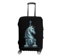 Chess King Queen Knight Travel Luggage Cover Washable Anti-Scratch Baggage Suitcase Protector S