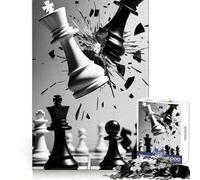 Chess Kings Collision Jigsaw Puzzles for Adults1000 Piece Mental Exercise Peaceful Fun Snug Lock Great Gift (38x52cm)