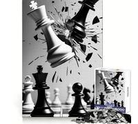 Chess Kings Collision Teenagers Puzzles 1000 Piece Jigsaws Boost Memory Mind Soothing Fun Quality Cut Ideal Present (50x75cm)