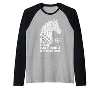 Chess Lover Knight Horse Head Change Fate of Kings Raglan Baseball Tee