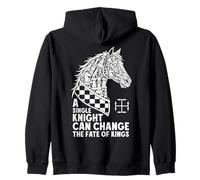 Chess Lover Knight Horse Head Change Fate Of Kings Zip Hoodie